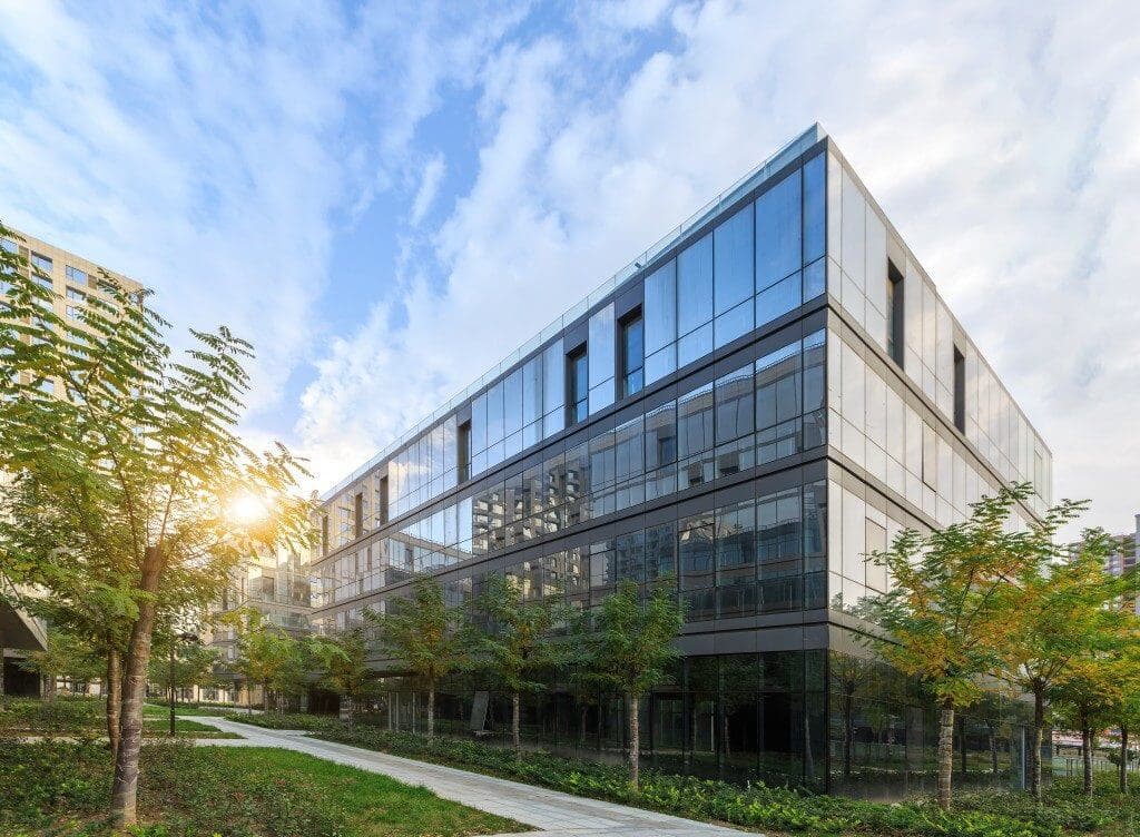 Modern glass corporate building, the visual direction for the Meer Capital concept rebuild